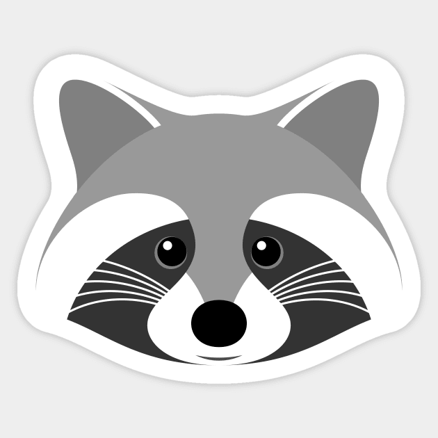 Raccoon Sticker by tuditees